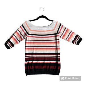 EVA MENDES FOR NEW YORK & COMPANY Striped Boatneck Sweater sz. small